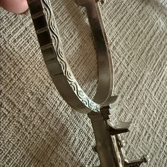 Silver Metal Boot Spurs with Chain - Picture 6 of 10